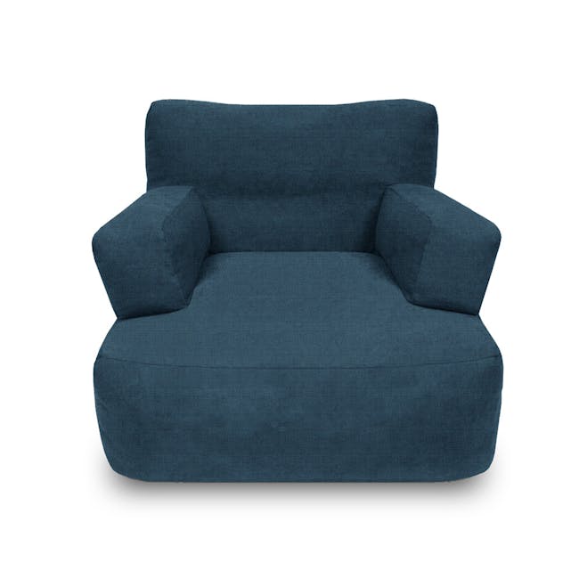 Flabber Bean Bag Sofa - Blue - 1 - Elegant, modern, comfortable, plush, recliner, cozy, stylish, contemporary, minimalist