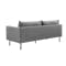 Emerson 3 Seater Sofa in Charcoal Grey with Ormer Lounge Chair in Titanium (Faux Leather) - 3