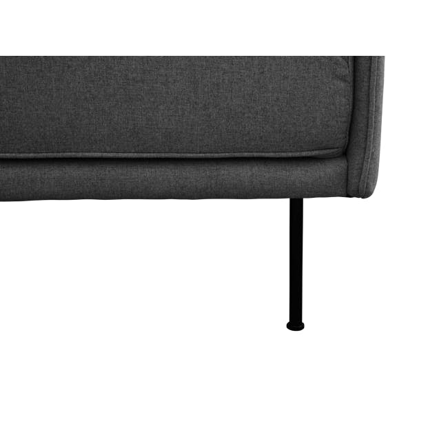 Emerson 3 Seater Sofa in Charcoal Grey with Ormer Lounge Chair in Titanium (Faux Leather) - 12