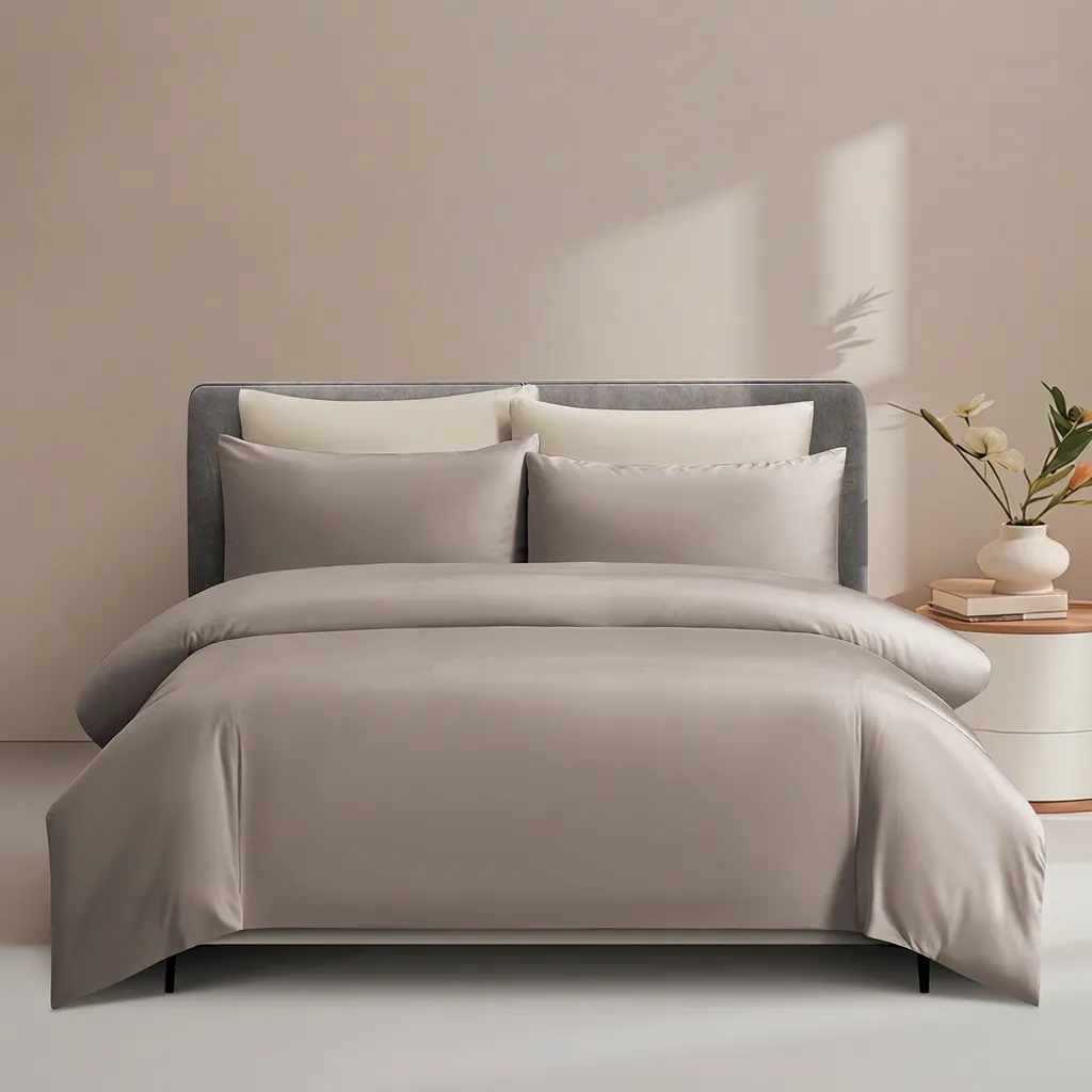 Intero MDC 100% Combed Cotton 1200TC Fitted Sheet Set - Brown (4 Sizes)