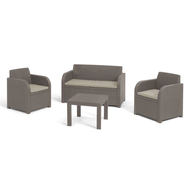 Georgia Sofa Set - Cappucino - 1