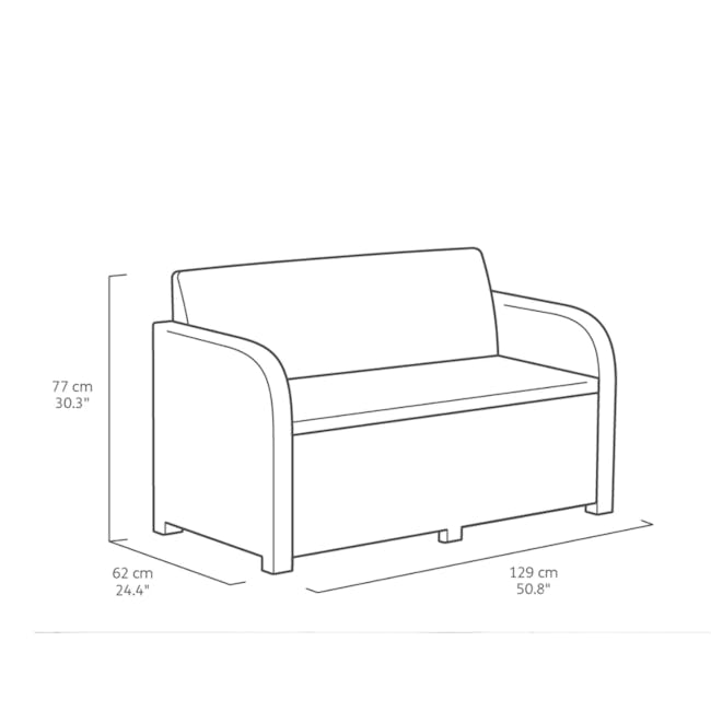 Georgia Sofa Set - Cappucino - 3