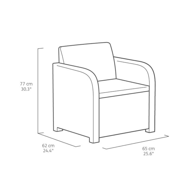 Georgia Sofa Set - Cappucino - 4