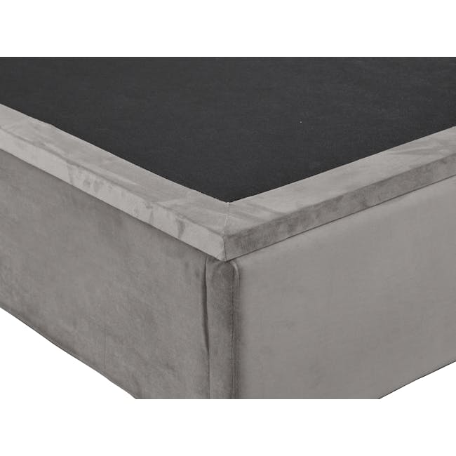 Audrey King Storage Bed - Seal Grey (Velvet) - 9