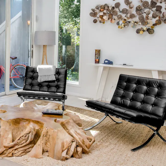 Benton 2 Seater Sofa - Black (Genuine Cowhide) - 2 - black leather sofa, modern living room, stylish furniture, contemporary