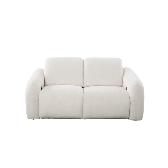 Harmony 2 Seater Power Recliner Sofa - Pearl River (Scratch Resistant) - Zero Wall - 6 - Cream-colored, modern, minimalist