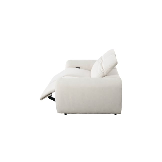 Harmony 2 Seater Power Recliner Sofa - Pearl River (Scratch Resistant) - Zero Wall - 7 - Cream-colored, modern, minimalist