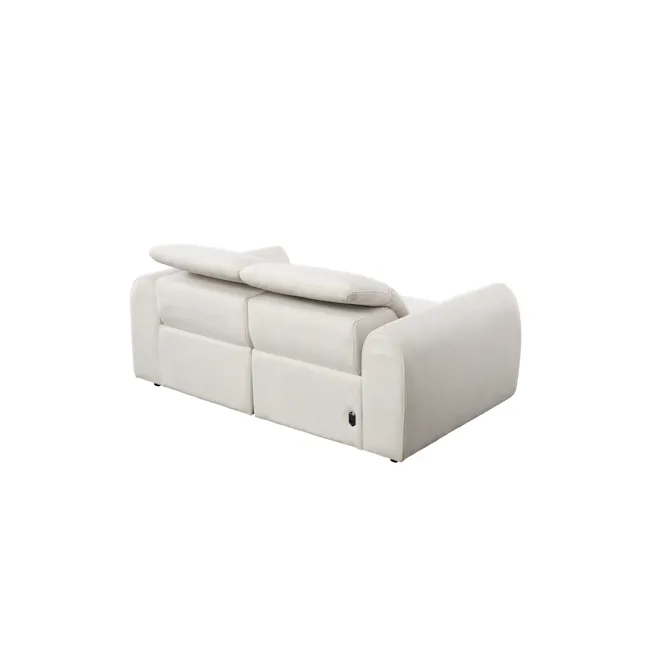 Harmony 2 Seater Power Recliner Sofa - Pearl River (Scratch Resistant) - Zero Wall - 8 - Luxurious beige sofa, modern