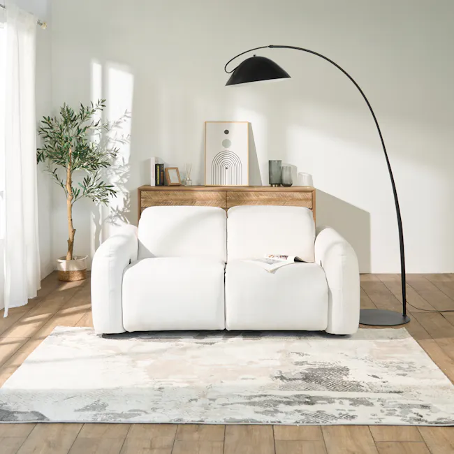 Harmony 2 Seater Power Recliner Sofa - Pearl River (Scratch Resistant) - Zero Wall - 3 - Modern minimalist living room, cozy