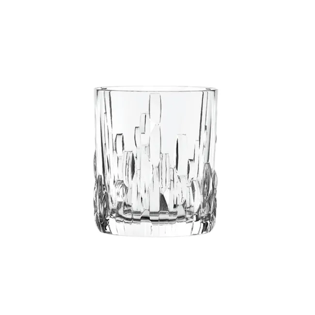 Nachtmann Shu Fa Lead Free Crystal Whisky Tumbler 4pcs Set - 1 - Clear glass, intricate design, modern aesthetic, elegant