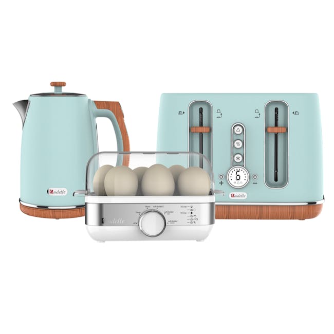 Odette Otto Series Breakfast Set - Light Green - 1 - Turquoise electric kettle, soft-boiled eggs, modern kitchen appliance