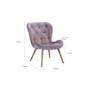 Salomi Lounge Chair - Black, Ash Grey (Velvet) - 4