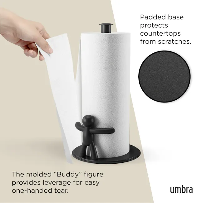 Buddy Paper Towel Holder - Black - 3