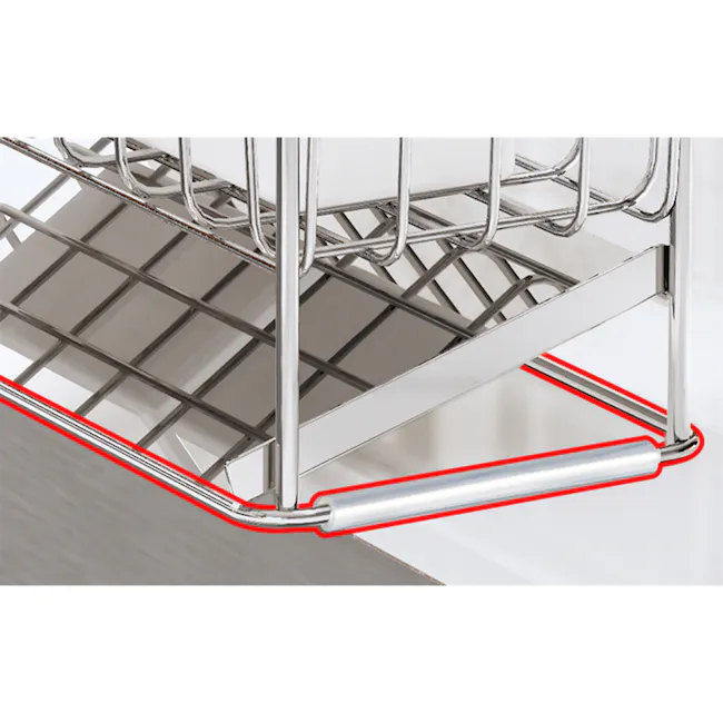 ESSENTIALS Sink Storage Sponge Rack Shelf with Hanger 30cm - Silver - 10