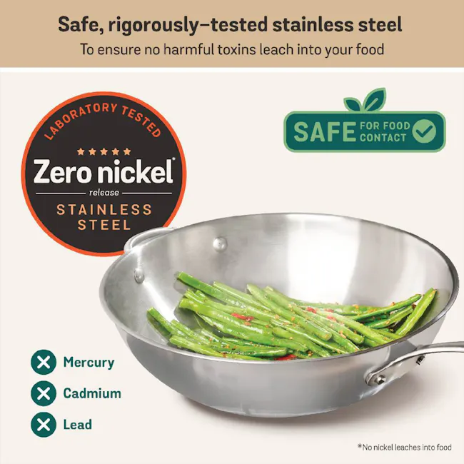 Meyer White Steel Stainless Steel 32cm Stirfry with Glass Lid and Helper Handle - 2