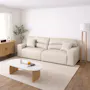 Forte 4 Seater Power Sliding Extension Sofa - Ivory (Top Grain Leather) - Zero Wall - 7