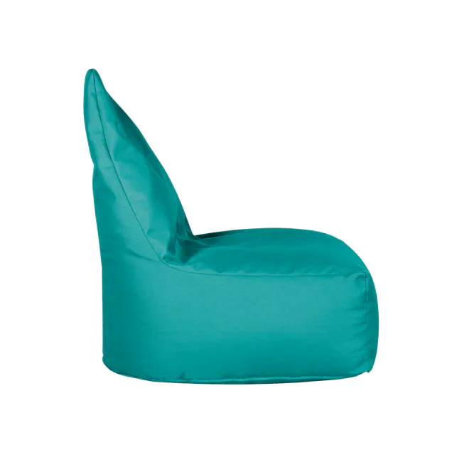 Milly Bean Bag - Teal - 4 - Teal cushion, modern design, plush fabric, ergonomic shape, reclining feature, soft texture