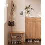Ypson Clothes Rack with Bench - Oak - 3