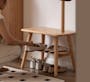 Ypson Clothes Rack with Bench - Oak - 4