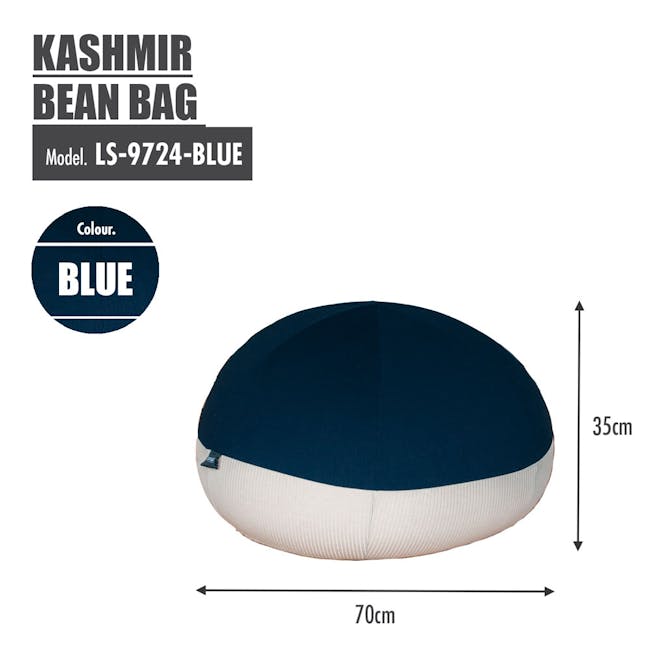 HOUZE Kashmir Bean Bag - Navy Blue (2 Sizes) - 5