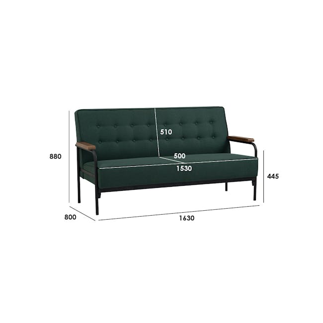 Daryl 3 Seater Sofa - Grey - 5