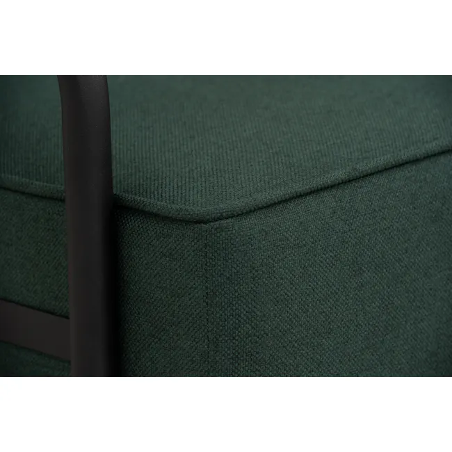 Daryl 3 Seater Sofa - Kale - 12 - Green textured fabric, dark fabric surface, close-up view, woven texture, coarse weave