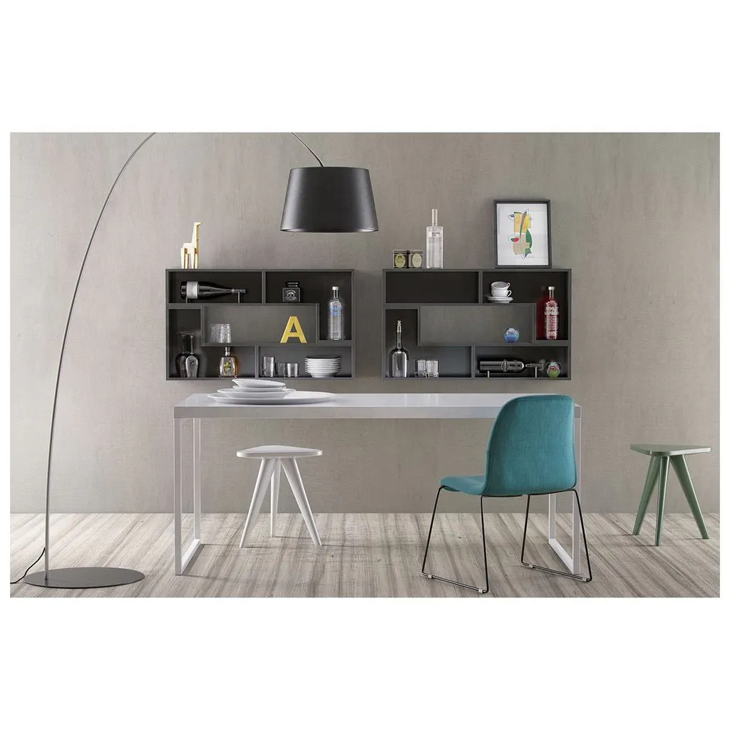 Ava Dining Chair - Matt Black, Tangerine - 12