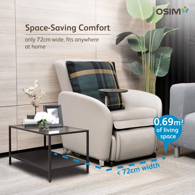 OSIM uDiva 3 Transformer Massage Sofa - Grey (Glen-Plaid Cushion Cover) - 2