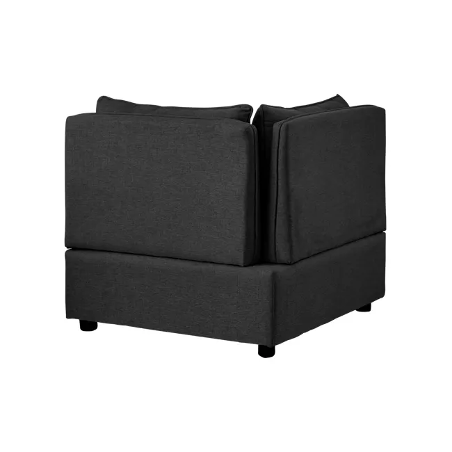 Cameron Corner Unit - Orion (Fabric) - 3 - Dark gray upholstered sofa, modern design, textured fabric, comfortable seating