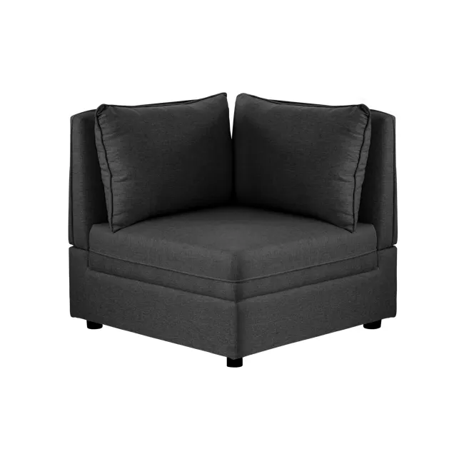 Cameron Corner Unit - Orion (Fabric) - 9 - Grey upholstered sofa, modern design, comfortable seating, two seat cushions