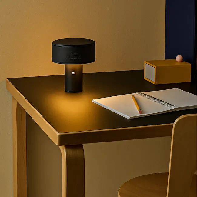 New Demand LED Table Lamp - Brown (Faux Leather) - 4