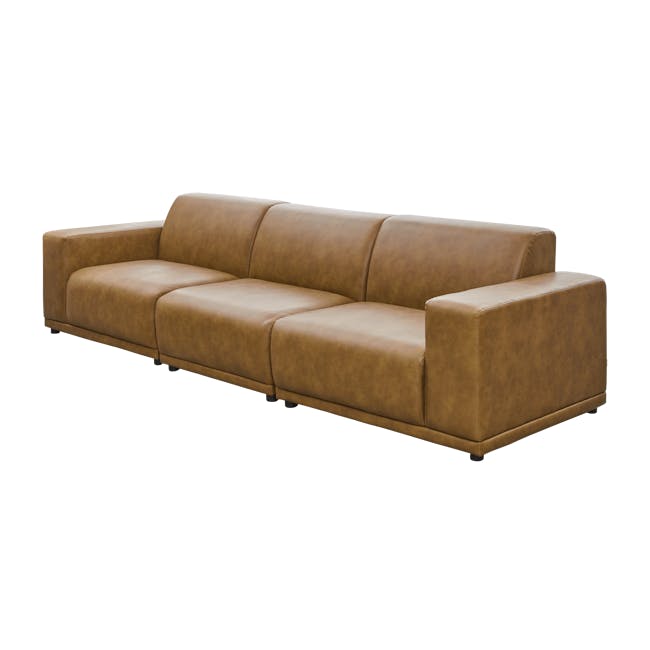 (As-is) Milan Armless Unit - Tan (Faux Leather) - 6