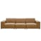 Milan 4 Seater Sofa - Tan (Faux Leather)