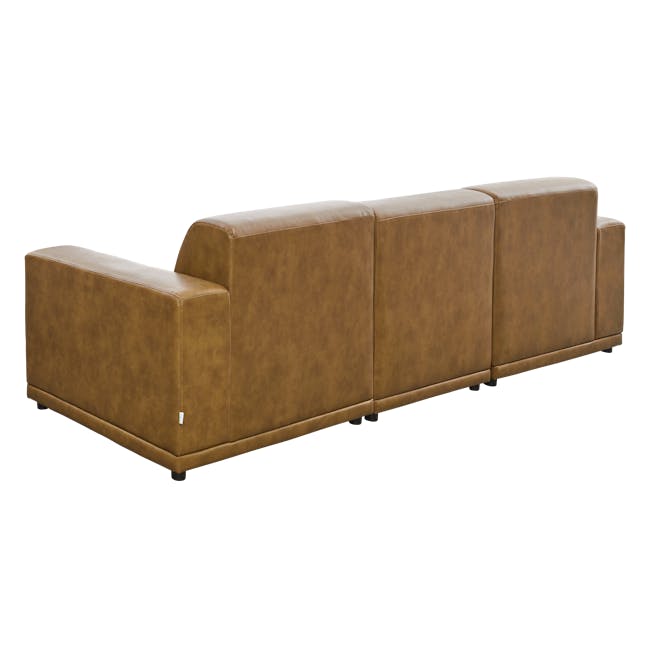 Milan 4 Seater Sofa - Tan (Faux Leather) - 13