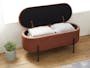 Hilary Storage Bench 0.9m - Saddle Brown (Faux Leather) - 1