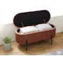 Hilary Storage Bench 0.9m - Saddle Brown (Faux Leather) - 1