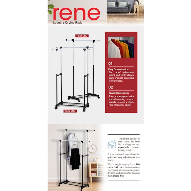 Rene Duo Portable Laundry Rack - 2
