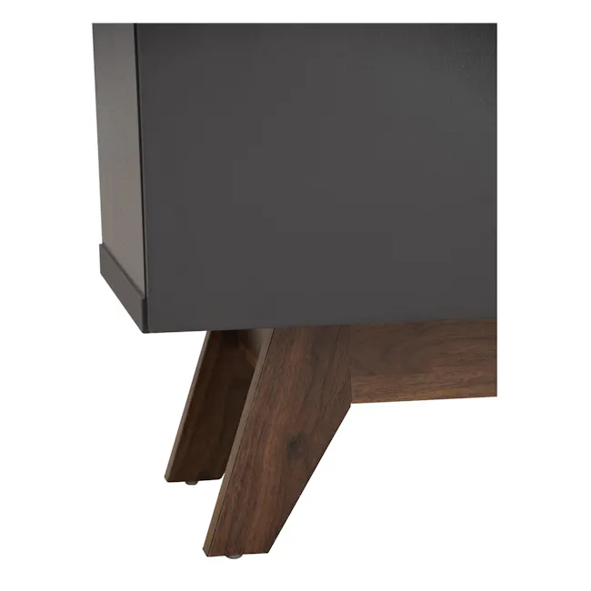 Miah Shoe Cabinet - Walnut, Grey - 3 - Dark gray, modern, minimalist, sleek, contemporary, sophisticated, elegant