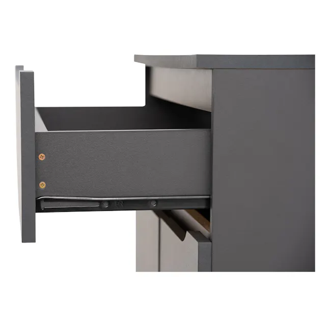 Miah Shoe Cabinet - Walnut, Grey - 7 - Gray, modern, sleek, minimalist, industrial design, functional, ergonomic, compact