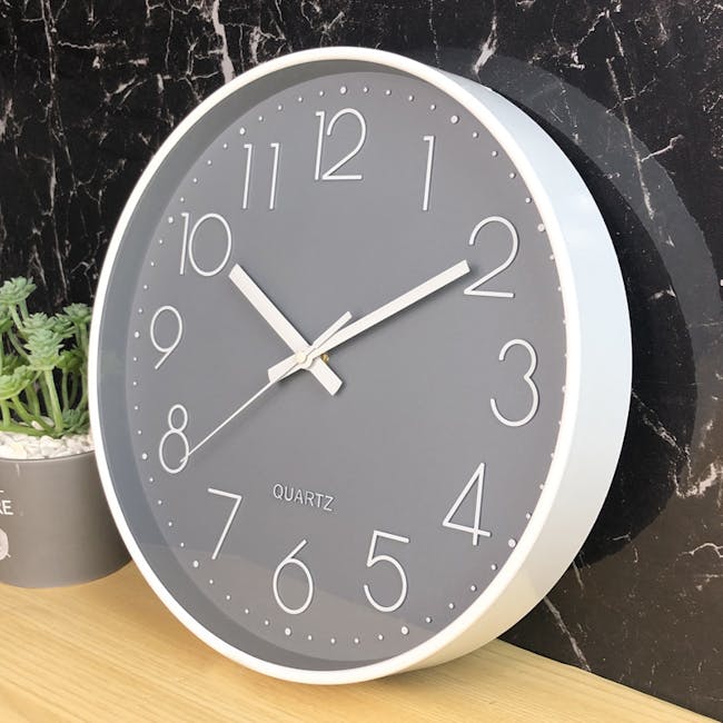Numbera Wall Clock - Grey - 1
