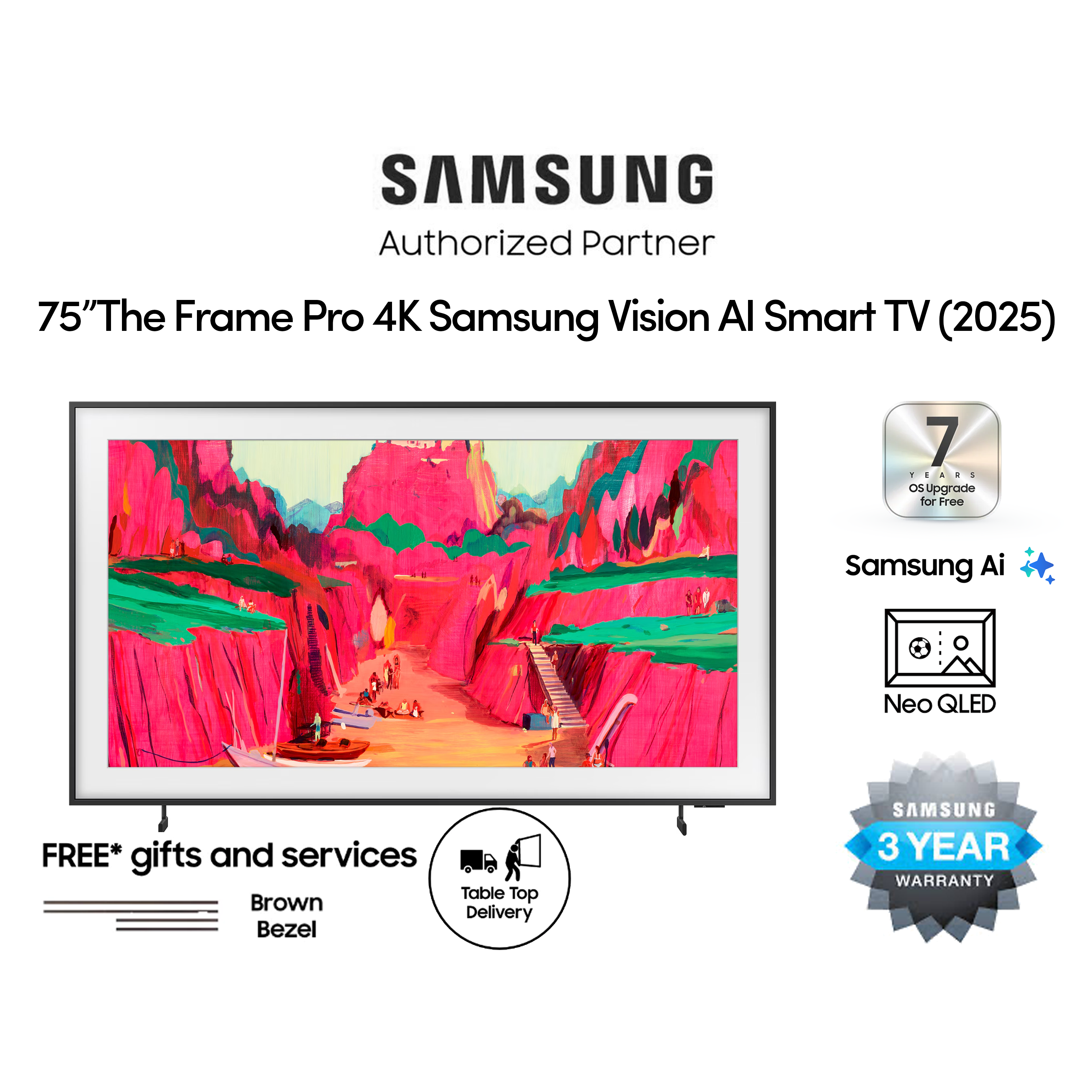 75” The Frame Pro 4K Samsung Vision AI Smart TV (2025)