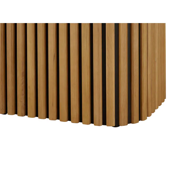 Ellie Terrazzo Dining Table 1.8m - 7 - Wooden slats, vertical, natural, light brown, smooth, glossy, texture, grain, wood