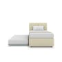 Excel Super Single Trundle Bed - Cream (Faux Leather) - 14