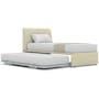 Excel Super Single Trundle Bed - Cream (Faux Leather) - 13