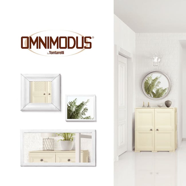 Omnimodus 4 Shelves Shoe Cabinet - Beige - 4