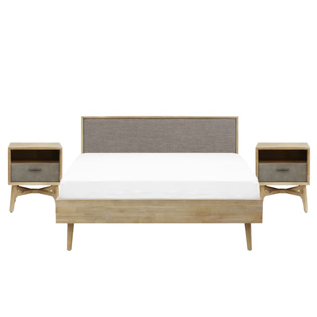 Hendrix Queen Bed with 2 Hendrix Bedside Tables - 0