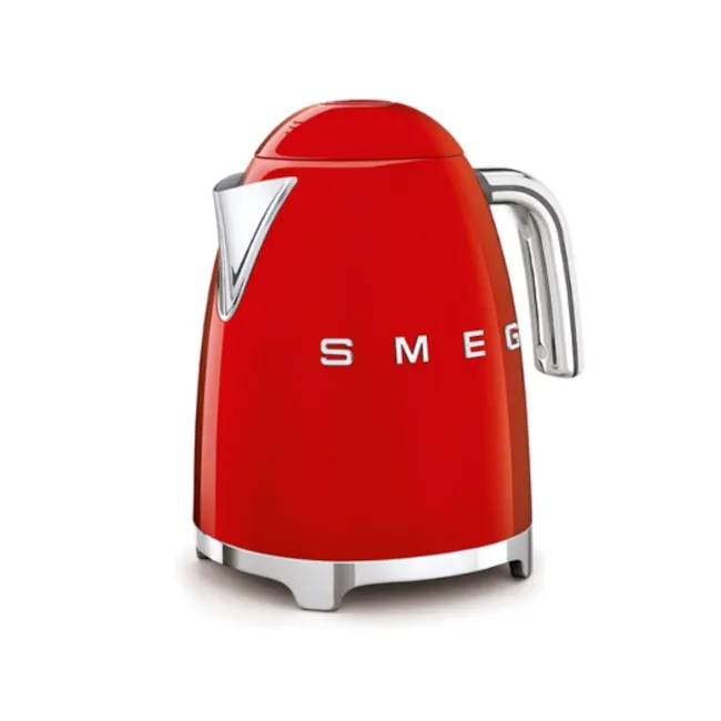 Smeg 1.7L Kettle - Red - 4 - Red electric kettle, sleek design, shiny finish, modern style, stainless steel handle