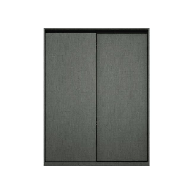 Lorren Sliding Door Wardrobe 2 - Graphite Linen - 0