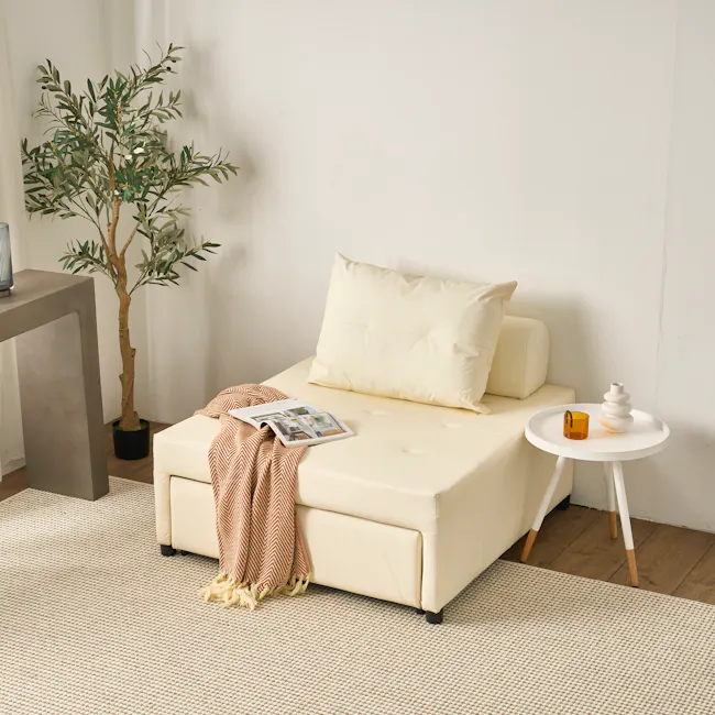 Telis Lounge Sofa Bed - Ivory (Pet Friendly) - 3