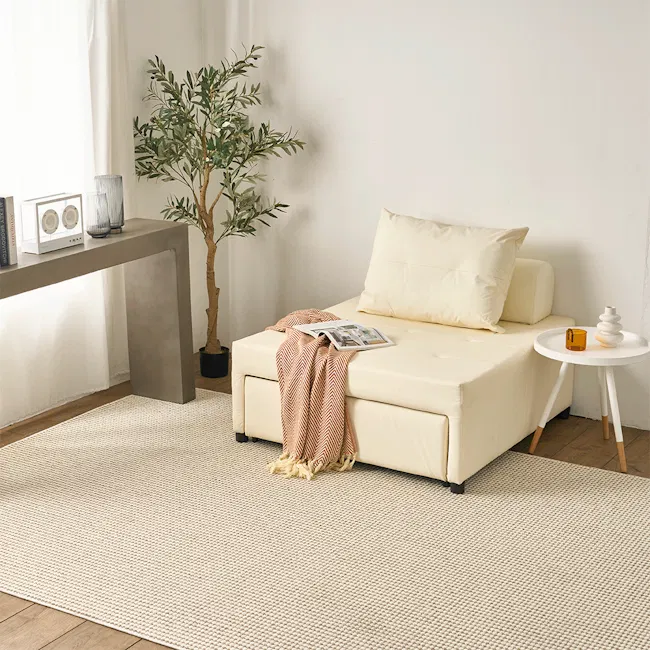 Telis Lounge Sofa Bed - Ivory (Pet Friendly) - 2
